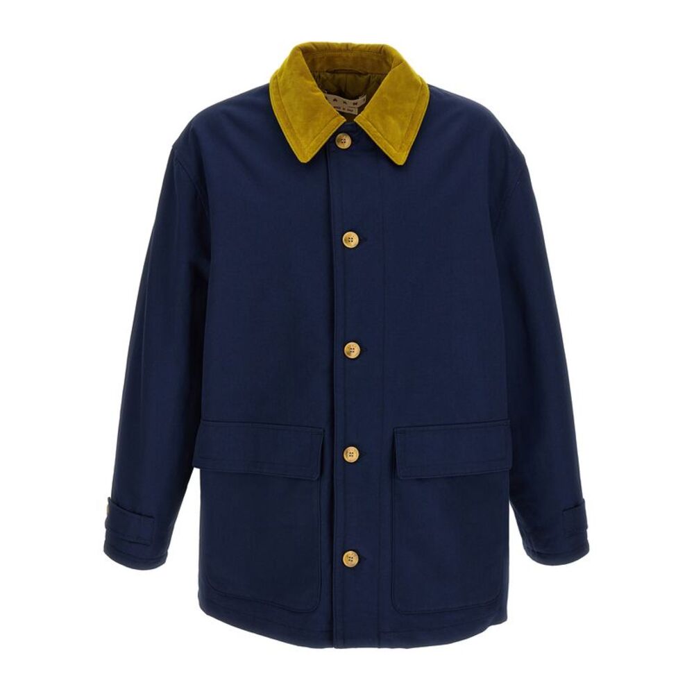 Marni Blue Cotton Men's Parka